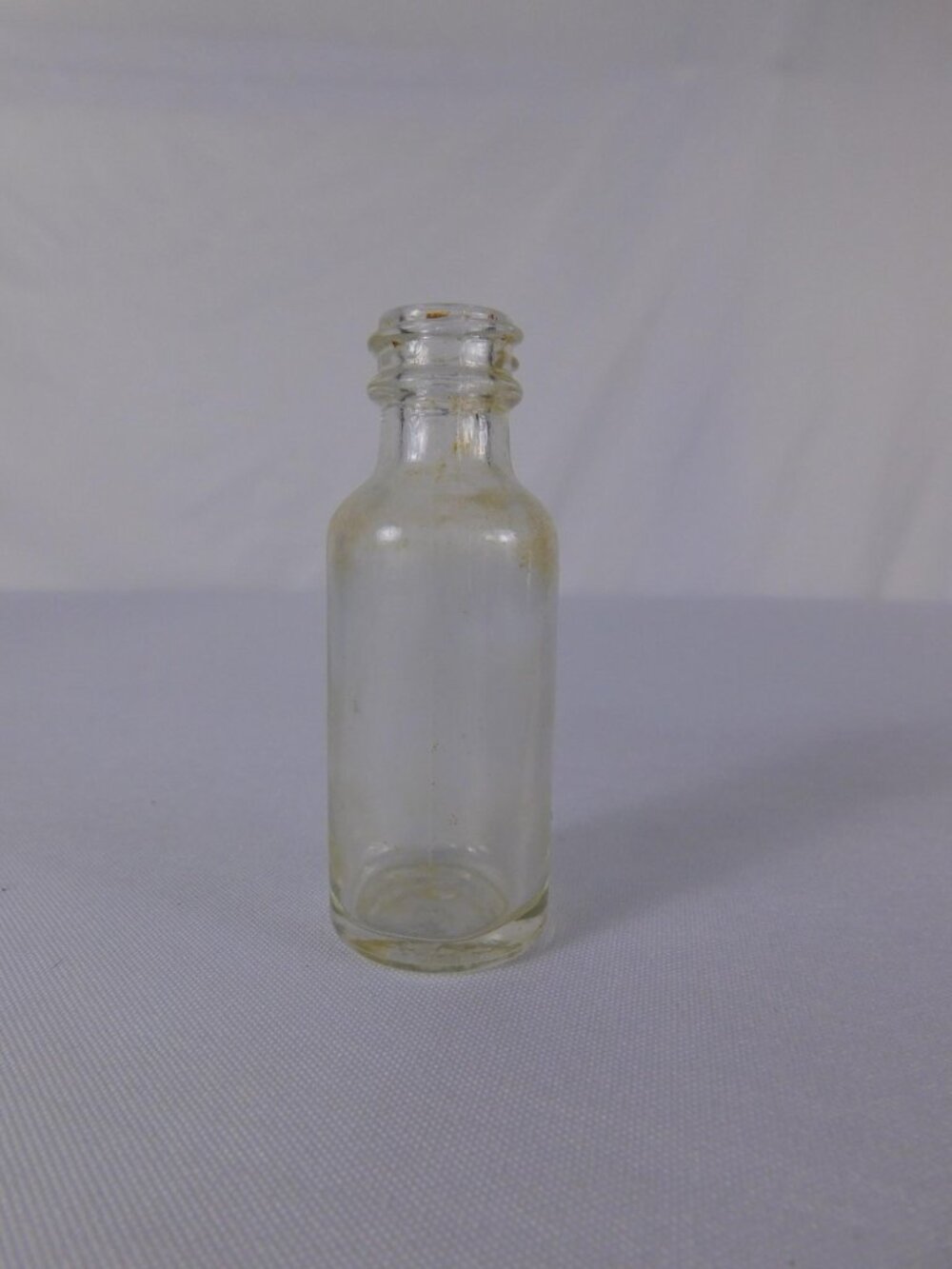 Small Clear Glass Bottle 1 Oz Vintage Medicine Vial Sample Apothecary Antique